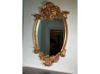 Spectacular Large Carved Gold Gilt Mirror - VERY Large And VERY Pretty - Perfect Size For Anywhere