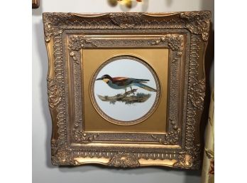 Two Lovely French Limoges Style Large Framed Plaques - Beautiful Decorative Gold Gilt Frames - ( Pair A )