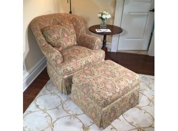 Fabulous HIGHLAND HOUSE High Quality Over Sized Club Type Chair & Ottoman - SUPER Clean & Nice