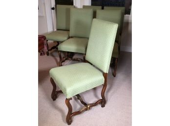 Set Of Six Fabulous High Backed Dining Chairs With Carved Bases With Gilt Decoration FANTASTIC CHAIRS !