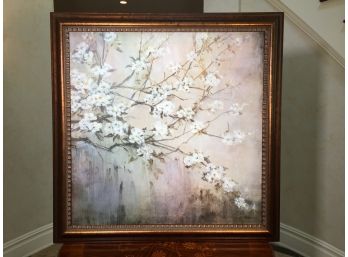 Very Large Framed Artwork - Beautiful Gilt Frame - Great Decorator Piece - Quite Large 43' X 43'