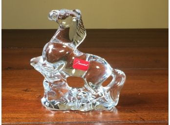 Fabulous BACCARAT Crystal Jumping Horse - Made In France - Perfect Condition - Double Signed !