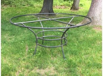 Large Tubular Metal Outdoor Dining Table Frame  - High Quality - Lacking Glass - 61' X 28' - GREAT CONDITION !