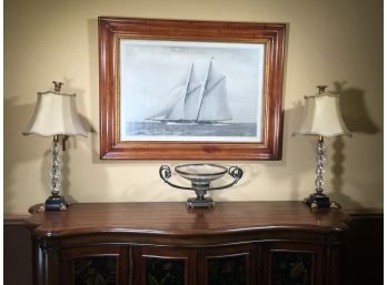 Fabulous Very Large Print Of METEOR IV 1913 Sailing Ship - By Beken Of Cowes - Incredible Frame - Paid $1,500