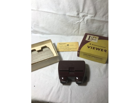 Life Like 3D Vintage Viewer With Box