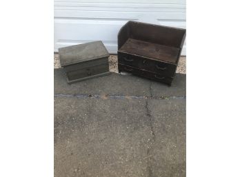 Two Small Antique Chests With Drawers.