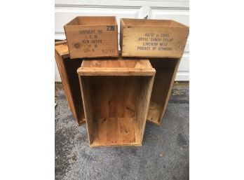 Five Wood Box Lot
