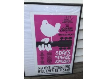 Framed Woodstock Poster Print