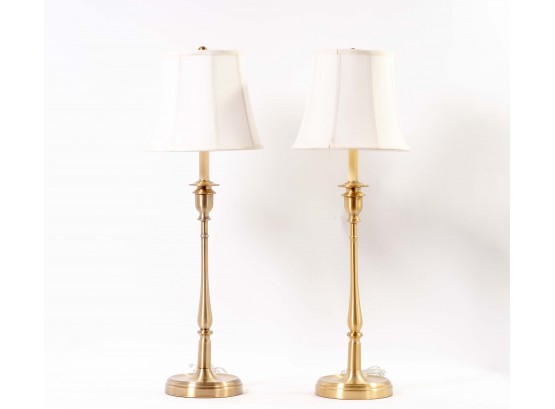 Pair Of Ralph Lauren Brass Table Lamps