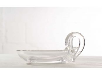 Clear Glass Candle Dish