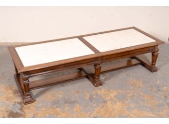 Monumental Marble Top Coffee Table