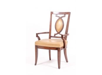 Dining Chair With Gold Vinyl Accent