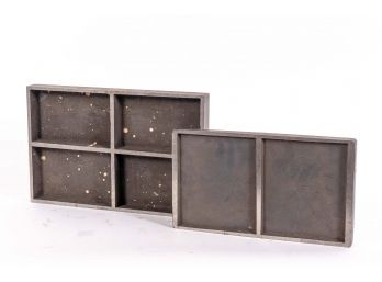 Pair Of Industrial Metal Small Parts Organizers