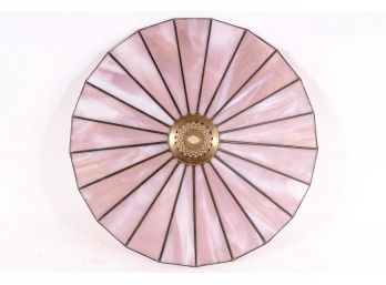 Pink Leaded Glass Light Shade