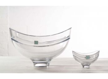 Pair Of Louise Kennedy Tipperary Crystal Bowls