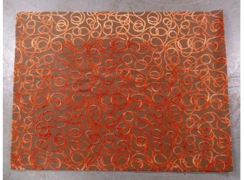 Contemporary Design Rug In Brown & Rust