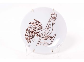 Jean Cocteau 'La Palette' Limoges, France Painted Plate With Rooster