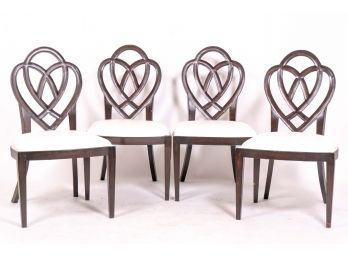Set Of Four Filigree Back Chairs