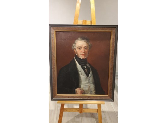 Great, Great, Great Grandfather Oil Painting Jeffrey Price's Ancestor Painted Circa 1850 With English Oils
