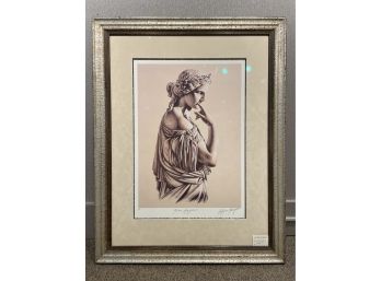 Professionally Matted And Framed Greek Goddess Artwork Lithograph