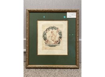 'Poison & Passion' A Framed Colored Plate Etching From 1921 By Hans Bastanier