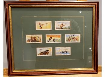 Framed Cigarette Trading Cards - Mill's Superior Cigarettes -Propelled Weapons Series