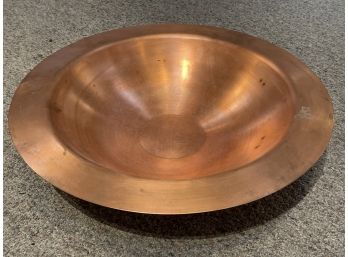 Large Copper Coffee Table Serving Bowl 19 Inch Diameter