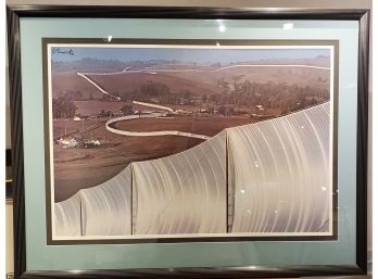 Large Countryside Photo Signed By Christo - Another Thought Provoking Wrapping Series