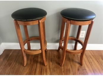 Pair Of Kitchen/bar Stools With Nail Head Trim
