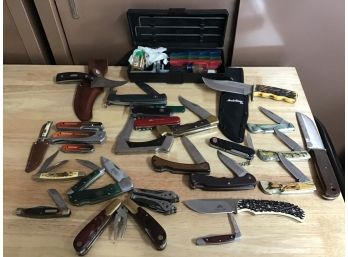 Large Pocket Knife Collection