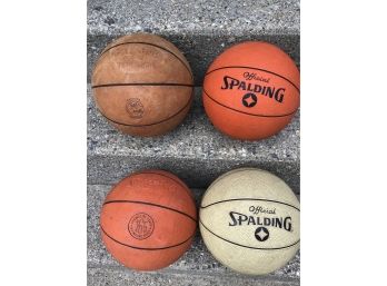 Four Vintage SPALDING Basketballs