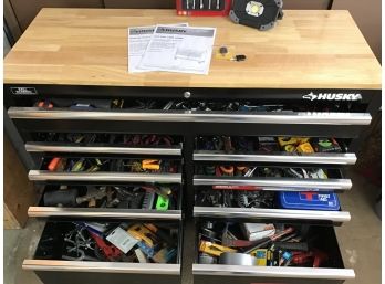 HUSKY Rolling Tool Chest FILLED WITH TOOLS!!