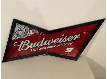 Framed Budweiser NASCAR Kasey Kahne #9 Beer Sign