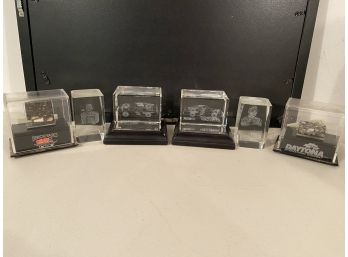 Nascar Etched Laser Cut Paperweights And Racing Pavement Pieces
