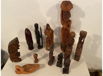 Assortment Of Decorative Carved Wood Pieces