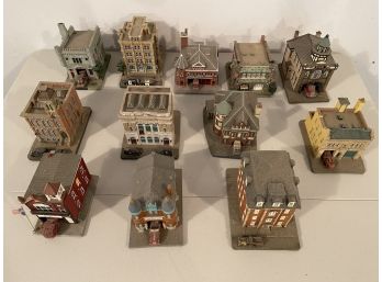 Collection Of Danbury Mint Classic American Firehouses & Police Stations