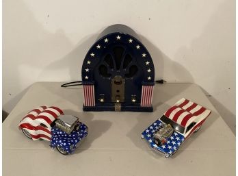 Thomas Pacconi 1776 AM FM Cassette Radio And Muscle Machines Patriotic Cars