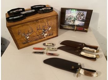 Wildlife Wood Box, Pocket Knives & More