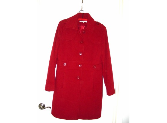 Kenneth Cole Women's Red Winter Coat, Size 12