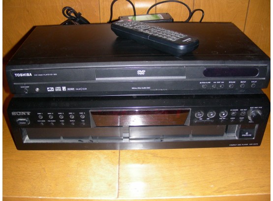 Sony CD Player And Toshiba DVD Player