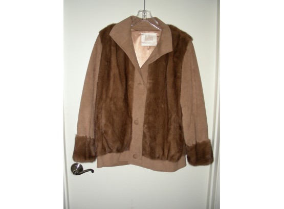 Koslow's Mink And Ultra Suede Jacket, Size 10-12