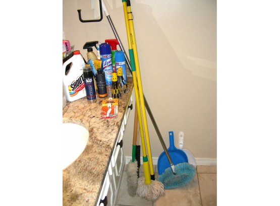 Cleaning Supplies, Broom, Mop, Dust Pans