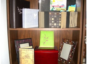 Assorted Photo Albums And 2 Frames