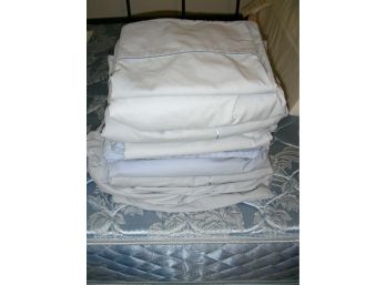 Three Sets Of Twin Sheets: Each With Flat, Fitted, And Pillow Case