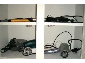 Curling Irons (3) And Hair Dryers (4)
