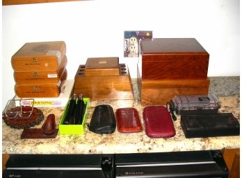 Cigar Humidors, Empty Cigar Boxes, Pipe Holders, And More