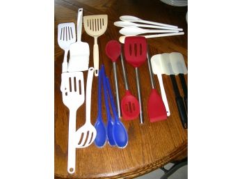 Red, White, And Blue Kitchen Utensils