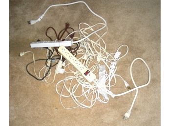 Extension Cords And 2 Power Strips