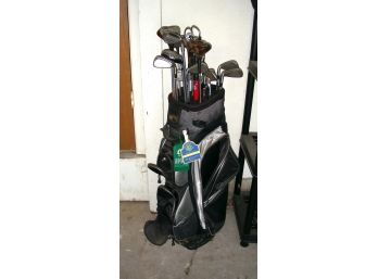 Assorted Golf Clubs, Bag Boy Bag, Balls, Tees, Gloves: Ping, King Cobra, Hogan, Cleveland, And More