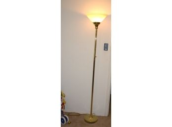 Torchiere Floor Lamp With Glass Shade